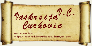 Vaskrsija Ćurković vizit kartica